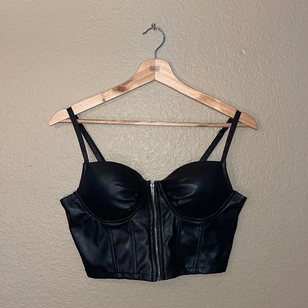 Pleather bustier